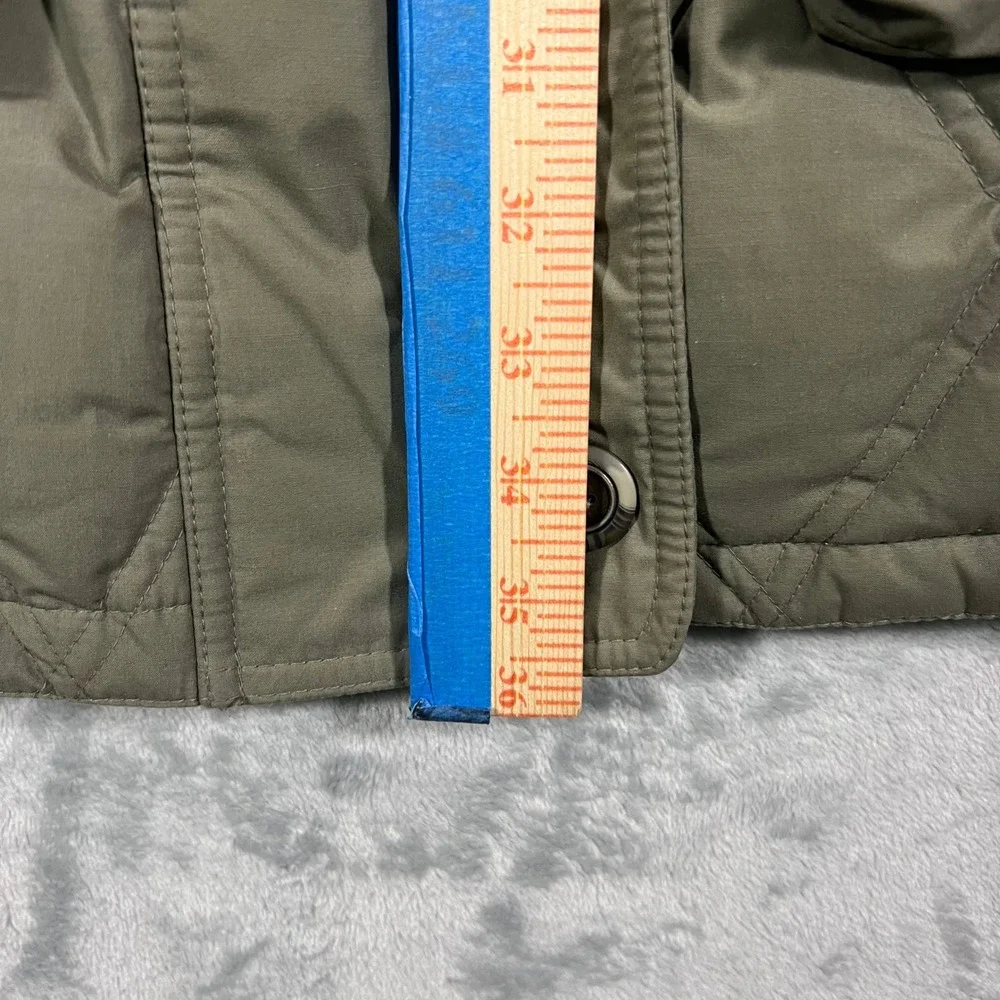 Winter Club Cyclone Down Parka Mens Small Olive Green Quilted Hooded Vintage